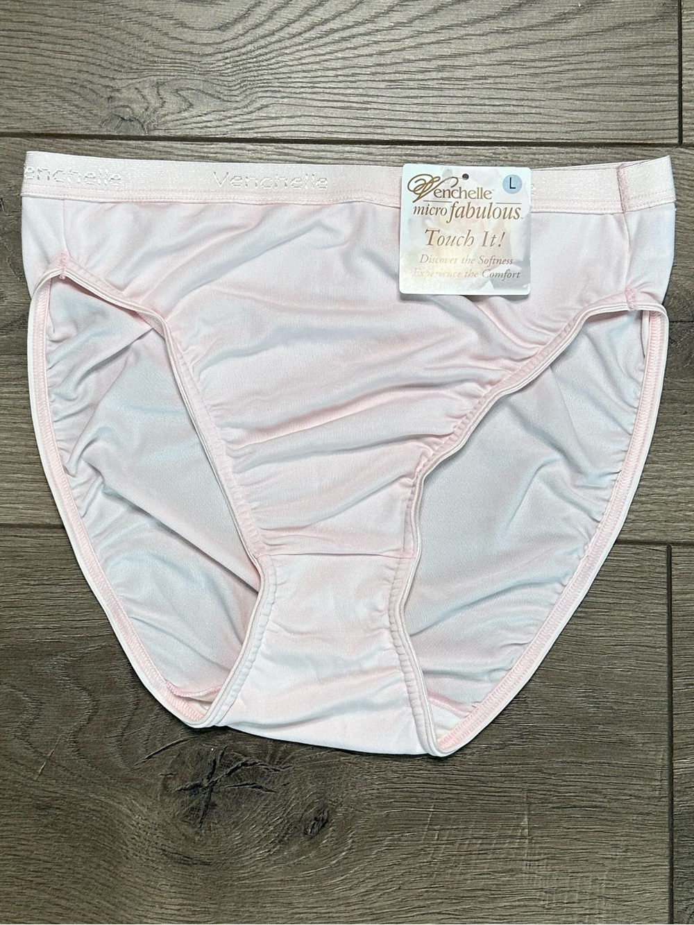 Vintage Venchelle Micro Fabulous High Waist Hi Cut High Leg Panty Pink Large